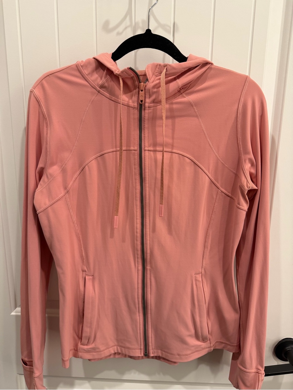 Lululemon Pink Full Zip Hooded Define Nulu Style Jacket Size 12